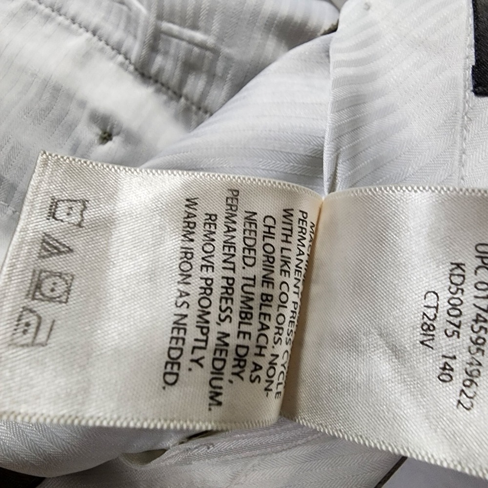 Kenneth Cole Pants Mens Size 34x34 Khaki Casual Button Zip Flat Front Belt Loops - Picture 7 of 16